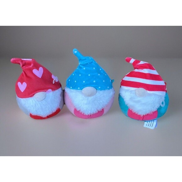 Set Of Three 5” Gnome Squishmallows Maddox, Norma, and Gianni - Picture 1 of 11